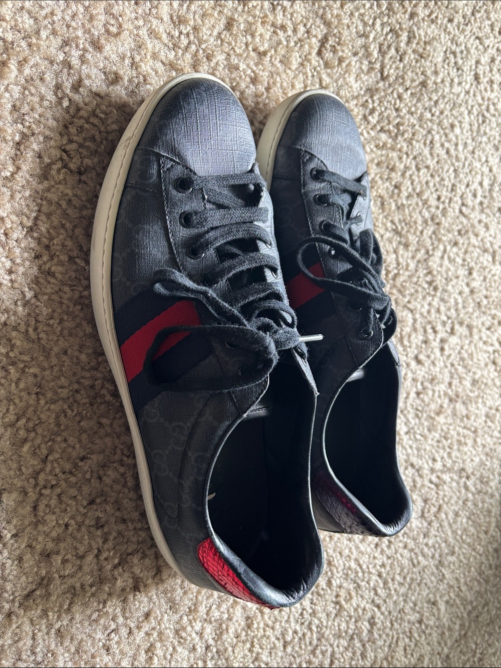 Gucci Black and Red Sneakers
